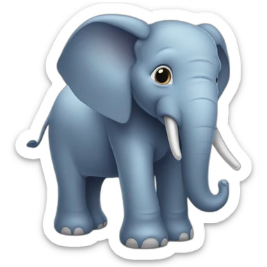 elefante sentado en el vater sticker