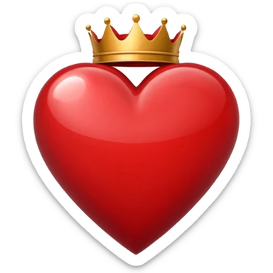 King of Hearts with out the card only the symbols sticker