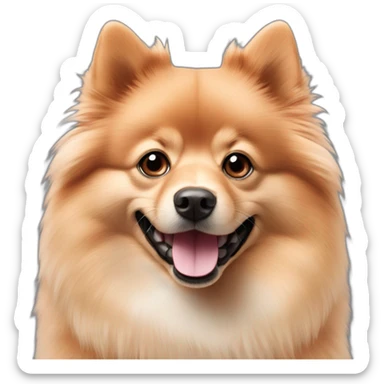 Full Red German Spitz sticker