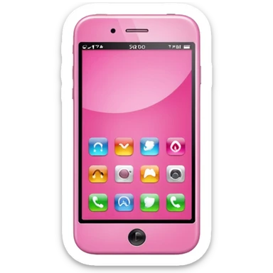 pink mobile phone sticker