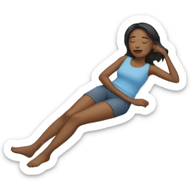 Create a girl lying down  sticker