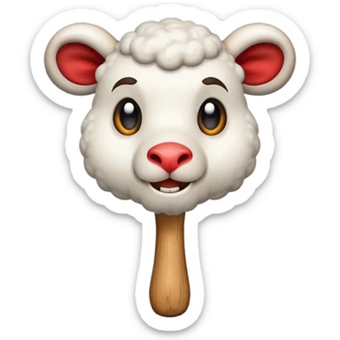 Angry lamb chop sticker