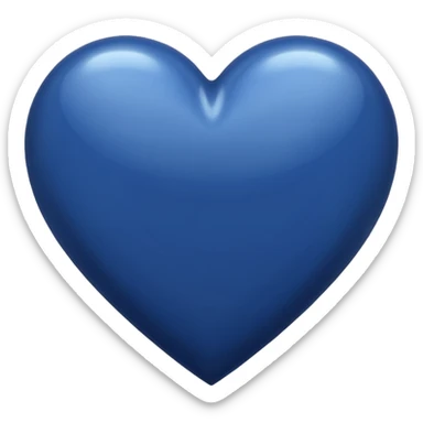 Navy blue heart sticker