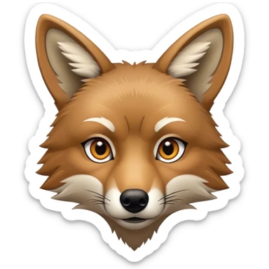 quiet coyote hand symbol sticker