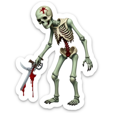Rotting corpse zombie soldiers, full body, in the style.of your bleeding skull art. sticker