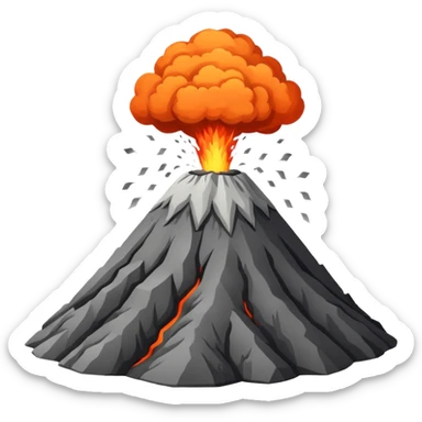 Volcano before eruption sticker