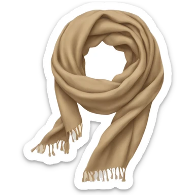 Beige scarf sticker