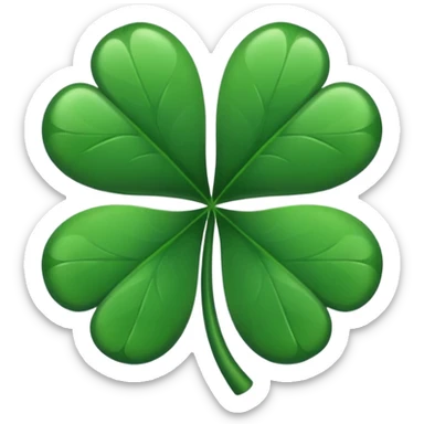 black 5 leaf clover sticker