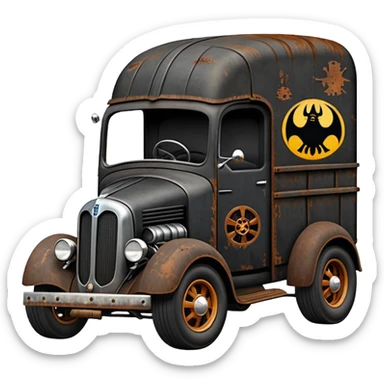 Darth Vader’s rat rod Very large rat infested 1936 mover’s moving truck sticker