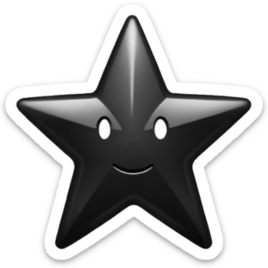 Half black star emoji sticker