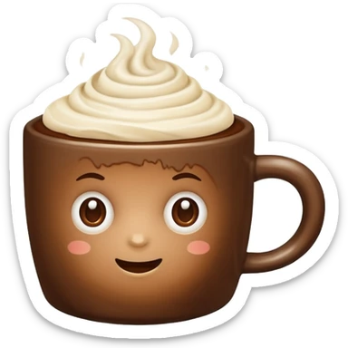 mocca with cream sticker