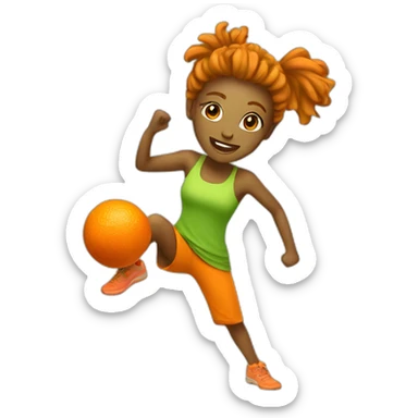 zumba green orange sticker