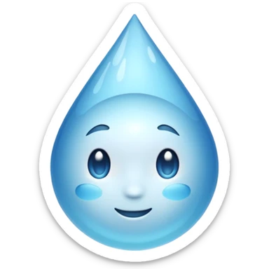 A black droplet  sticker