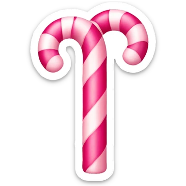 candy cane with pink stripes sticker