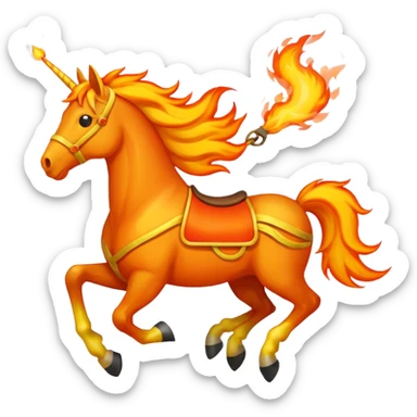 fire horse emoji to push notification . more fire on the horse sticker