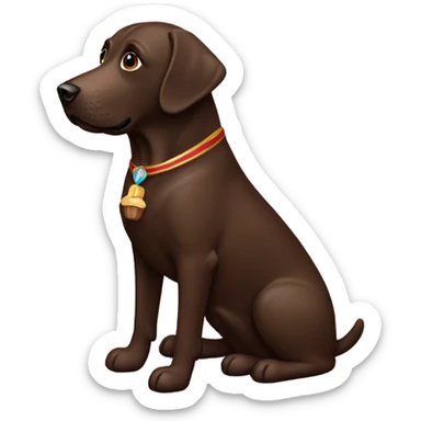 Chocolate Labrador nutcracker  sticker