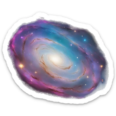 Colourful galaxy  sticker
