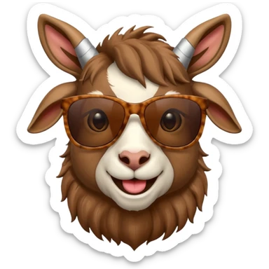 Goat with sunglasses  sticker