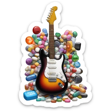 Drugs and rock n roll sticker