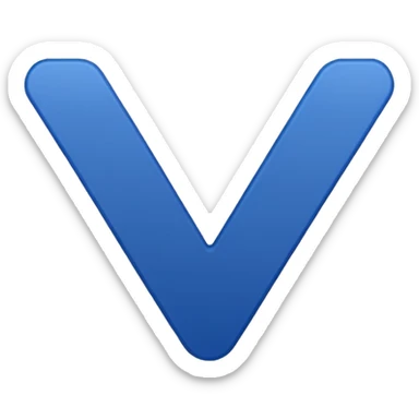 Dark blue checkmark for social media. sticker