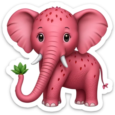 Hazme un elefante con piel de fresa sticker