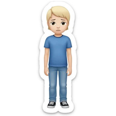 sad child full body sticker