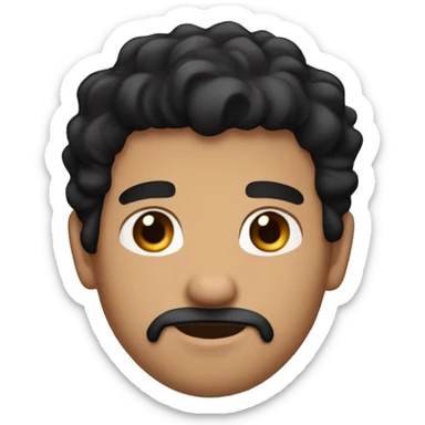 the best guy with black hair and brown eyes with goatee sticker