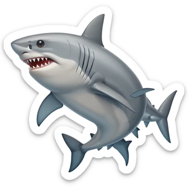 Tiburon con piernas y con zapatos sticker