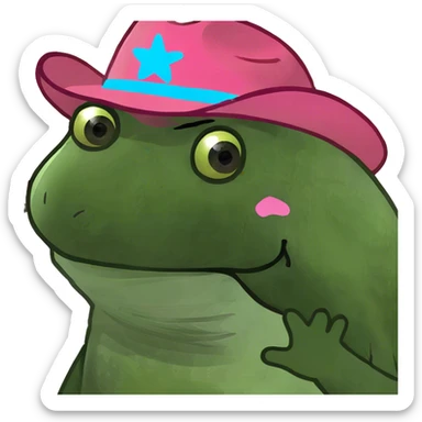 pink sparkly cowboy hat sticker