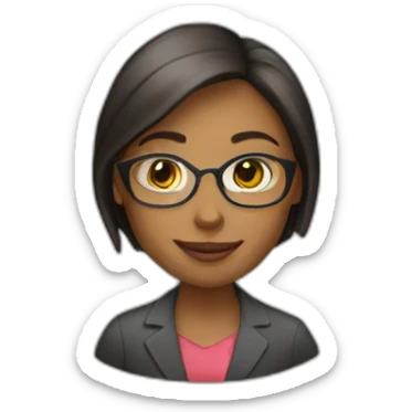 Young lady teacher sticker