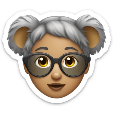 Girl disguised as a koala sticker