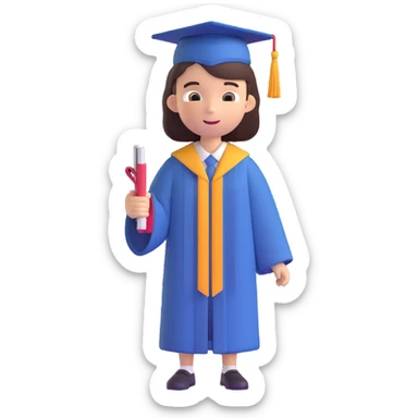 A graduated student of pedagogical college after 10 years sticker