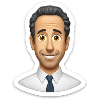 jerry seinfeld with head attached sticker
