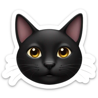 black cat sticker
