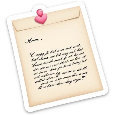 Mother’s Day writing sticker