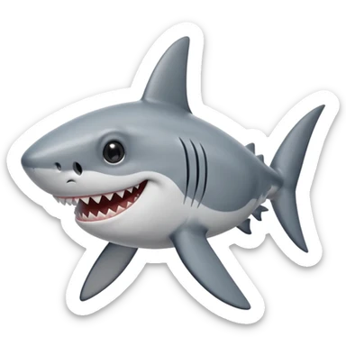 акула улыбается и смотрит на меня двора глазами  sticker