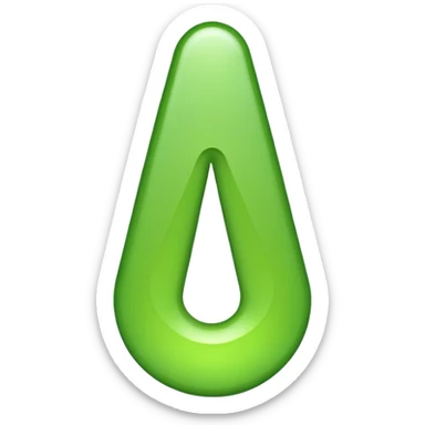 make exclamation point in light green color emoji sticker