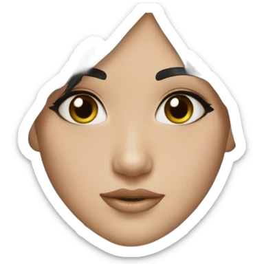 Beautiful girl with black hair ￼ sticker