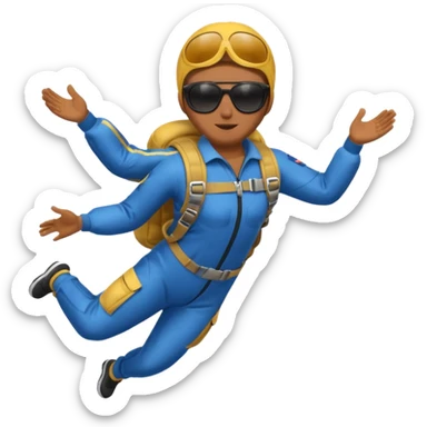 sky diving sticker