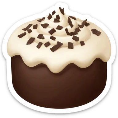 Chocolate cake with white cream sticker