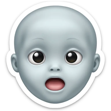 black baby ghost face sticker