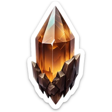 dark brown nebula crystal shard sticker