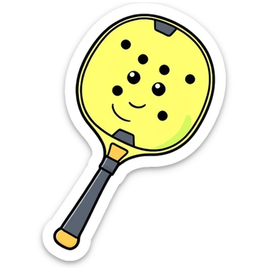 pickleball paddle and ball sticker