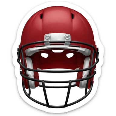 college football player helmets dark red  sticker