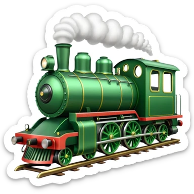 Create a green steam train sticker