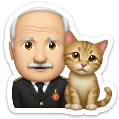 lukashenko and cat sticker