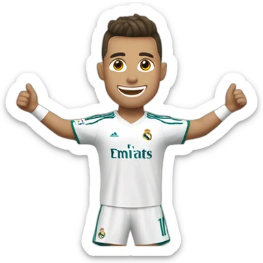 ronaldo celebrating in a real madrid kit sticker