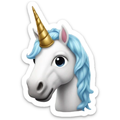 unicorn with eggplnt in place of the horn sticker