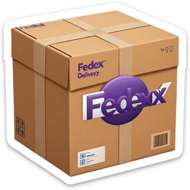 FedEx delivery parcel sticker