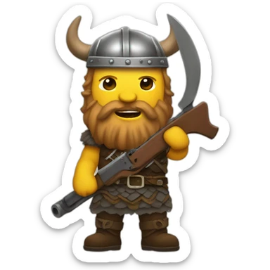 Viking with an Ak47 sticker